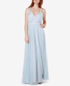 Fame And Partners Laurel Twisted-strap Tulle Gown