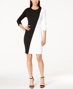 Calvin Klein Colorblocked Ponte Dress
