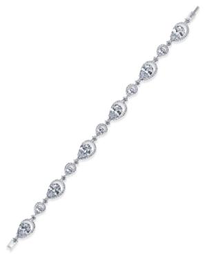 Danori Silver-tone Teardrop Crystal Flex Bracelet