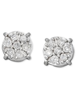Diamond Stud Earrings In 14k White Gold (1/5 Ct. T.w.)