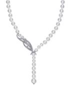 Danori Silver-tone Crystal & Imitation Pearl Lariat Necklace, Created For Macy's