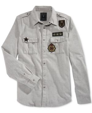 Guess Men's Layne Twill Military Shirt