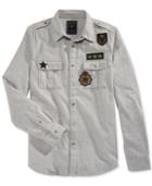Guess Men's Layne Twill Military Shirt