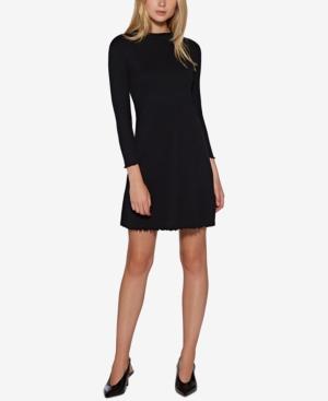 Avec Les Filles Ribbed Lettuce-edge Dress