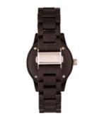 Earth Wood Tuckahoe Marble-dial Wood Bracelet Watch Brown 40mm