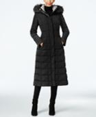 Calvin Klein Faux-fur-trim Water Resistant Down Puffer Maxi Coat
