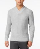 Alfani Men's Big And Tall Textured Shawl-collar Sweater, Only At Macy's