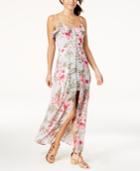City Studios Juniors' Floral-print Maxi Dress