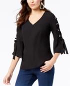 Thalia Sodi Grommet-sleeve Blouse, Created For Macy's