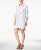 Hudson Jeans Frayed-hem Denim Shirtdress