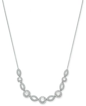 Danori Silver-tone Crystal & Pave Collar Necklace, 16 + 2 Extender