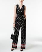 Ny Collection Petite Mixed-print Jumpsuit