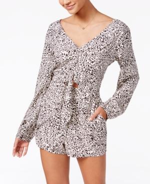 Jessica Simpson Printed Cutout Romper