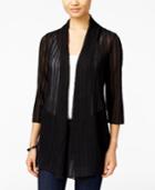 Jm Collection Open-front Textured Cardigan, Only At Macy's