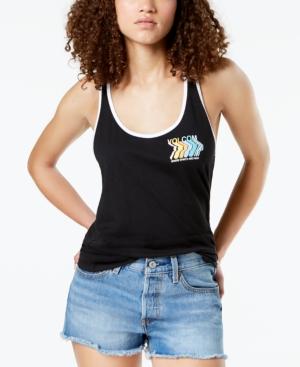 Volcom Juniors' Edit N Crop Graphic Tank Top