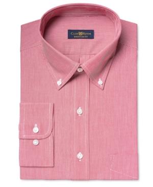 Club Room Estate Men's Classic-fit Wrinkle Resistant Americana Stripe Dress Shirt, Only At Macy's