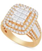 Diamond Cluster Ring (2-1/2 Ct. T.w.) In 14k Gold