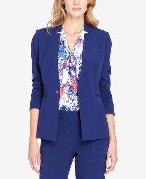 Tahari Asl Star-neck Blazer
