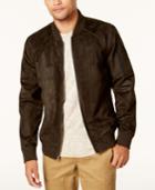 American Rag Men's Faux Suede Bomber Jacket, Created For Macy's