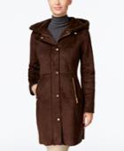 Jones New York Hooded Faux-shearling Walker Coat