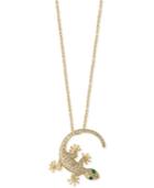 Brasilica By Effy Diamond (1/3 Ct. T.w.) And Emerald Accent Lizard Pendant Necklace In 14k Gold