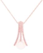 Cultured Freshwater Pearl (7mm) And Diamond (1/6 Ct. T.w.) Pendant Necklace In 14k Rose Gold