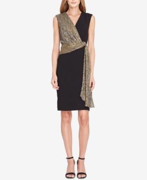 Tahari Asl Metallic-contrast Sheath Dress