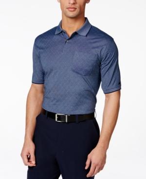 Greg Norman For Tasso Elba Men's Diamond Jacquard Golf Polo