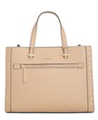 Calvin Klein Premium Leather Studded Convertible Tote
