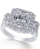 Diamond Cluster Engagement Ring (2-1/2 Ct. T.w.) In 14k White Gold