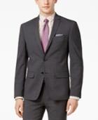 Bar Iii Men's Extra-slim Fit Gray/black Mini-grid Suit Jacket, Only At Macy's