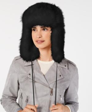 Dkny Solid Faux-fur Trapper Hat, Created For Macy's