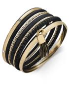 Thalia Sodi Gold-tone Coated Stone Multi-row Bangle Bracelet, Created For Macy's