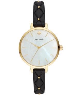 Kate Spade New York Metro Women's Black Leather Strap Watch 34mm