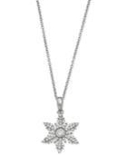Giani Bernini Cubic Zirconia Snowflake Pendant Necklace In Sterling Silver, Only At Macy's