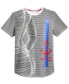 Black Pyramid Men's Stripe Anchor Graphic-print T-shirt