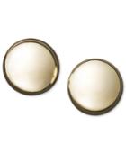 14k Gold Earrings, Flat Ball Stud (7mm)