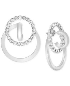 Steve Madden Interlock Crystal Pave Interlocking Drop Earrings