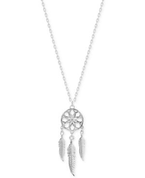 Lucky Brand Silver-plated Dreamcatcher Pendant Necklace