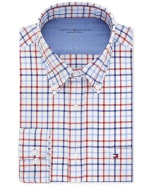 Tommy Hilfiger Men's Slim-fit Comfort Wash Check Dress Shirt