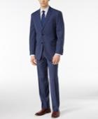 Tommy Hilfiger Men's Slim Fit Bright Blue Check Stretch Performance Suit