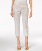 Jm Collection Geo-print Twill Capri Pants, Only At Macy's