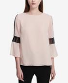 Calvin Klein Embroidered Bell-sleeve Top