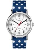 Timex Women's Weekender Navy With White Dots Nylon Strap Watch 40mm Tw2p66000jt
