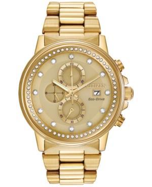 Citizen Unisex Chronograph Nighthawk Eco-drive Gold-tone Stainless Steel Bracelet Watch 42mm Fb3002-53p