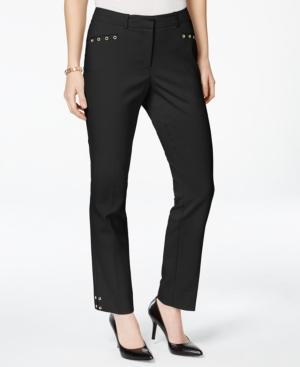 Style & Co. Grommet-trim Ankle Pants, Only At Macy's