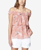 Sanctuary Malibu Tiered Cold-shoulder Top