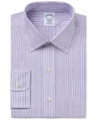 Brooks Brothers Men's Regent Classic-fit Purple Striped Dress Shirt