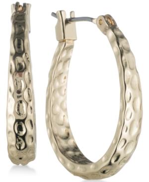 Nine West Textured Hoop Earrings