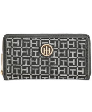Tommy Hilfiger Jacquard Large Zip-around Wallet